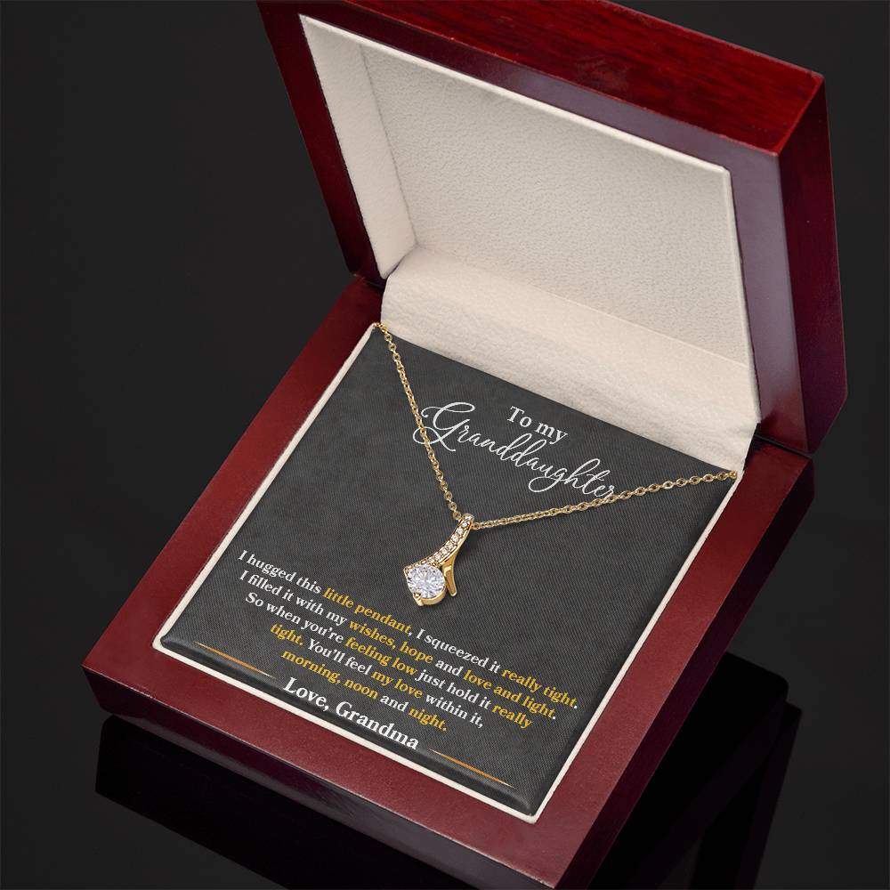 To My Granddaughter, You Feel My Love Within This- Alluring Beauty Necklace