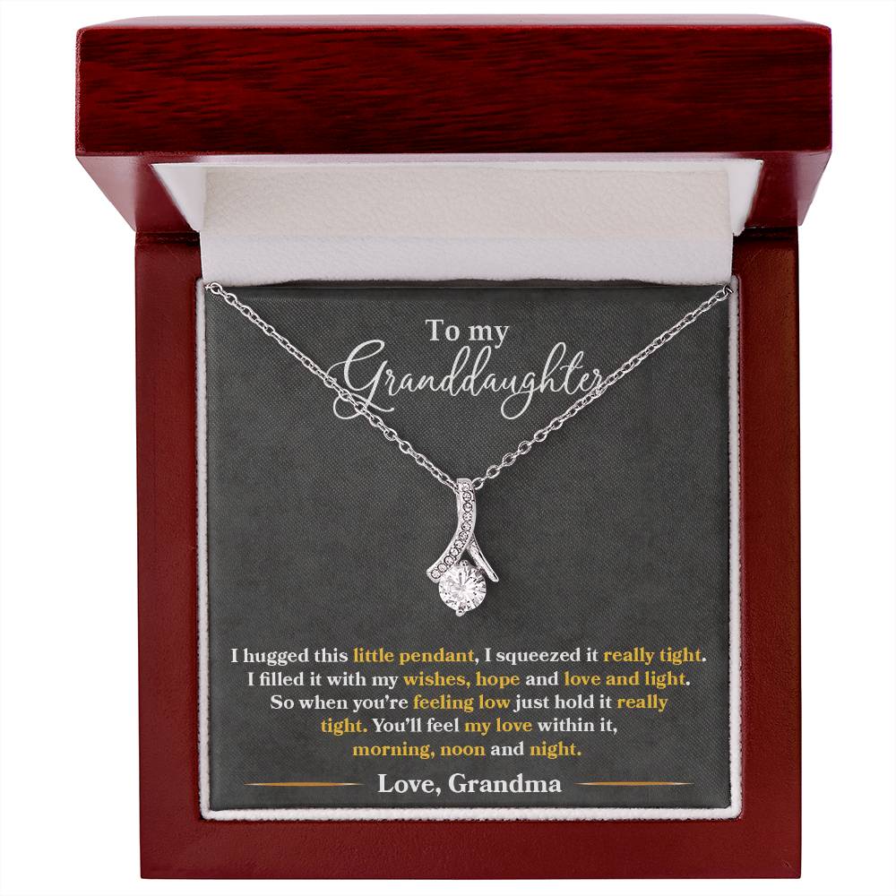 To My Granddaughter, You Feel My Love Within This- Alluring Beauty Necklace