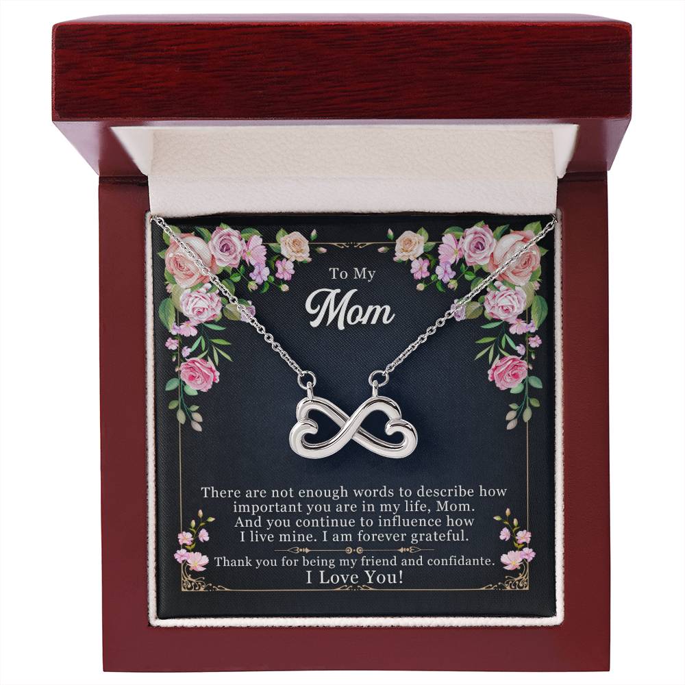 To My Mom, Thank You For Being My Friend-Endless Love Necklace