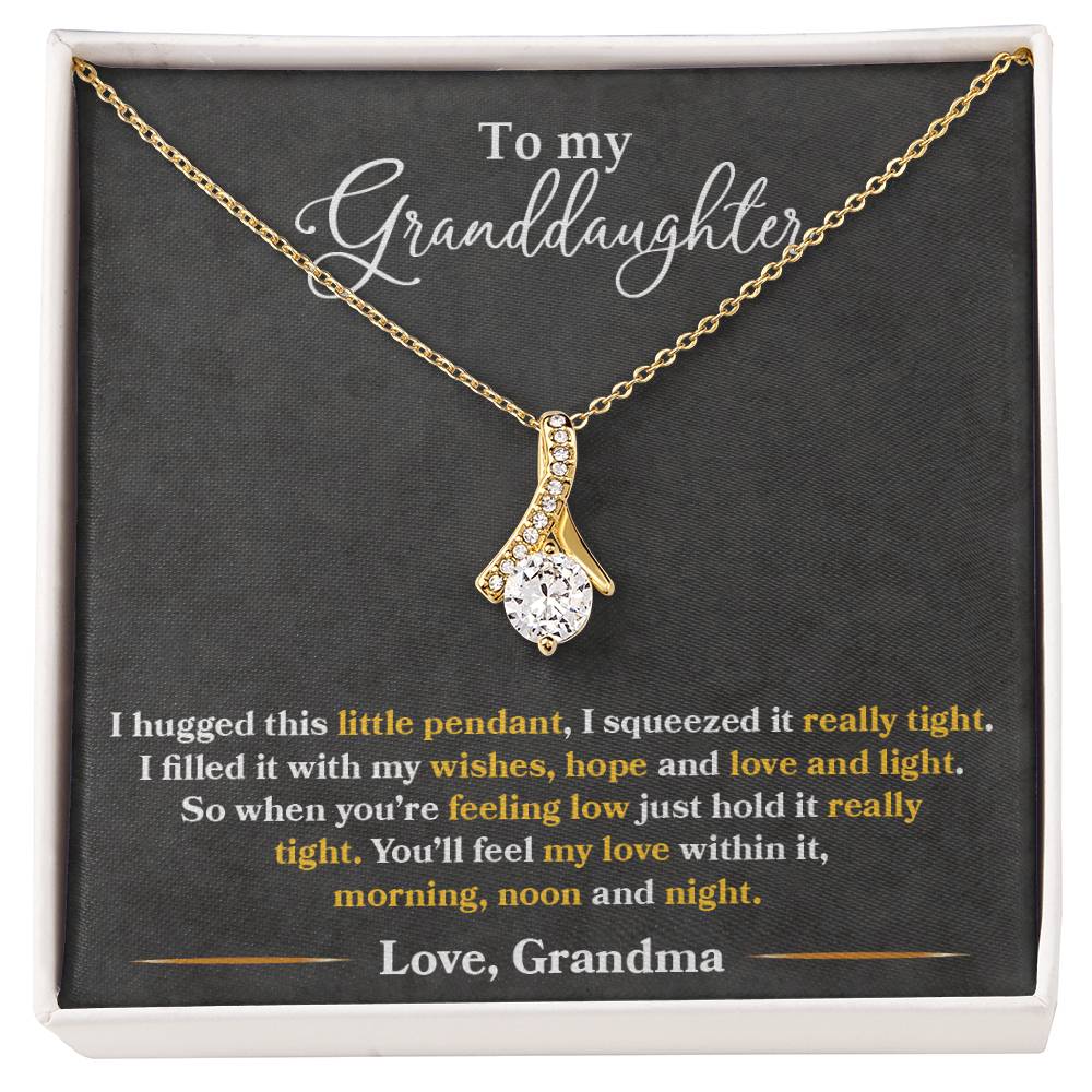 To My Granddaughter, You Feel My Love Within This- Alluring Beauty Necklace