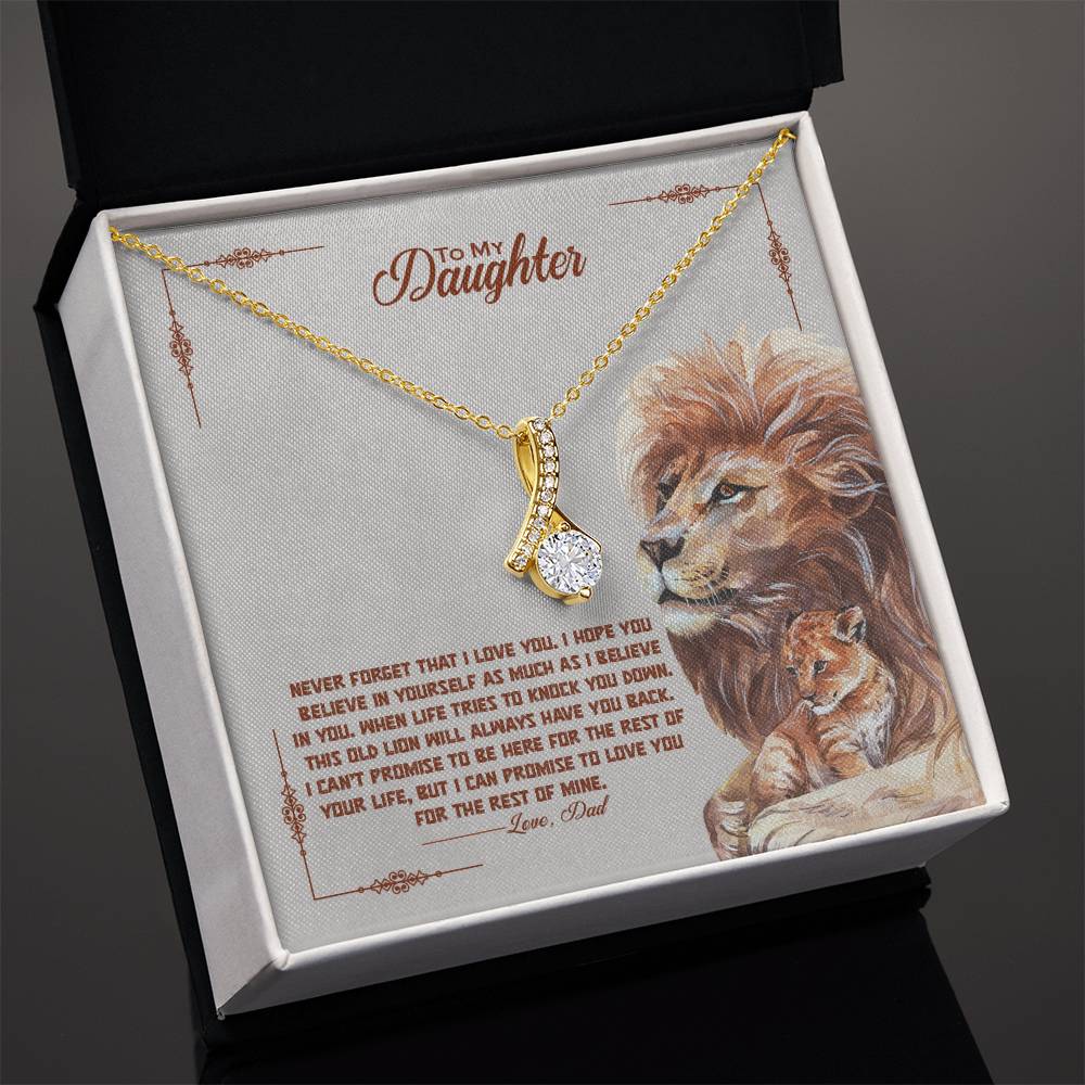 To My Beautiful Daughter, I Promise To Love You For The Rest Of My Life -Alluring Beauty Necklace