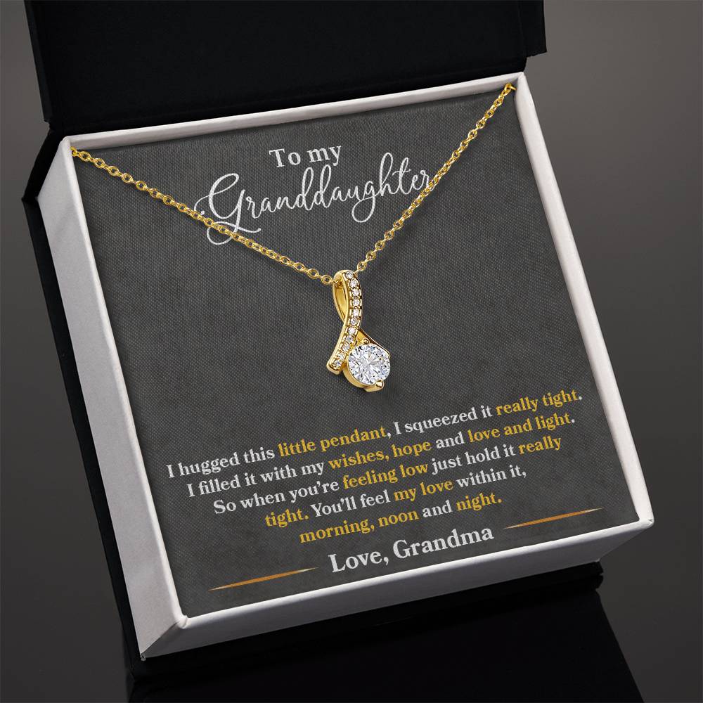 To My Granddaughter, You Feel My Love Within This- Alluring Beauty Necklace