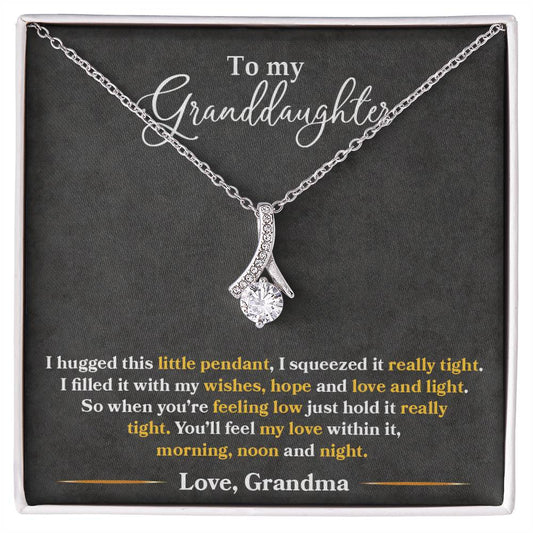 To My Granddaughter, You Feel My Love Within This- Alluring Beauty Necklace