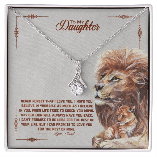 To My Beautiful Daughter, I Promise To Love You For The Rest Of My Life -Alluring Beauty Necklace