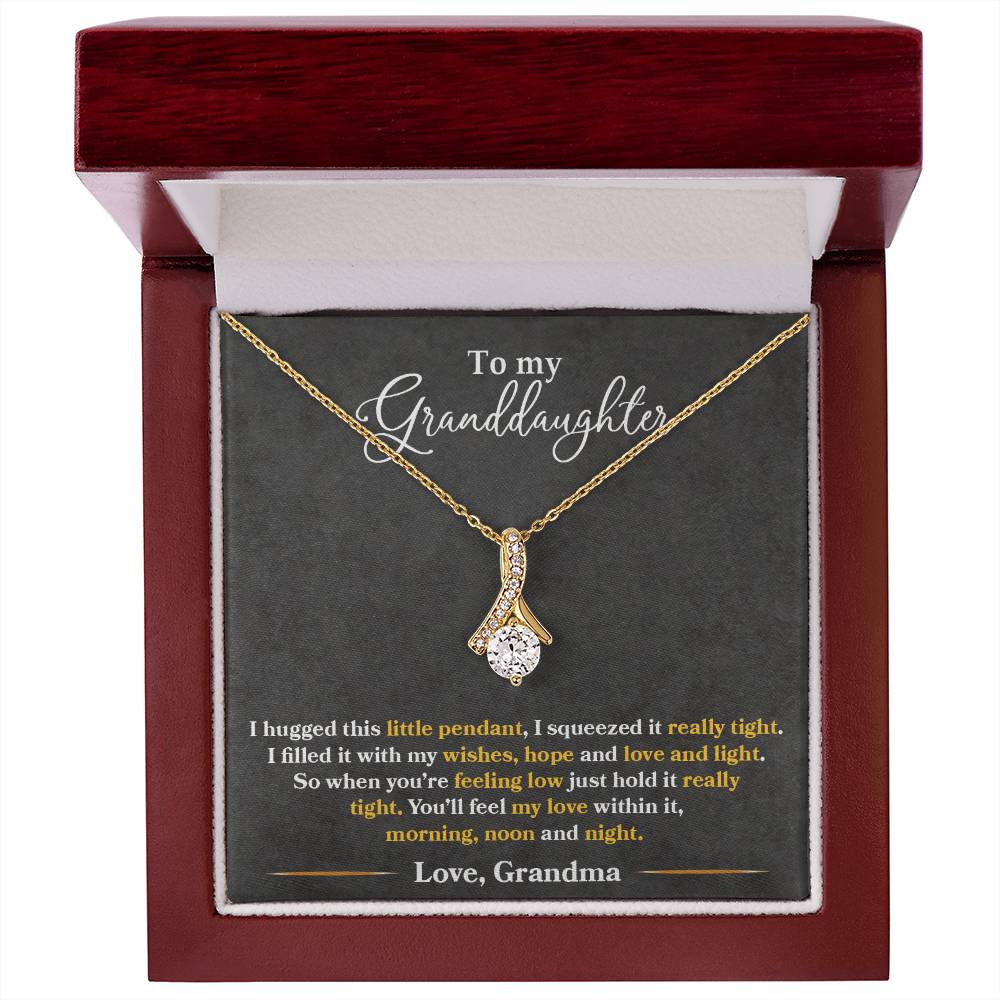 To My Granddaughter, You Feel My Love Within This- Alluring Beauty Necklace