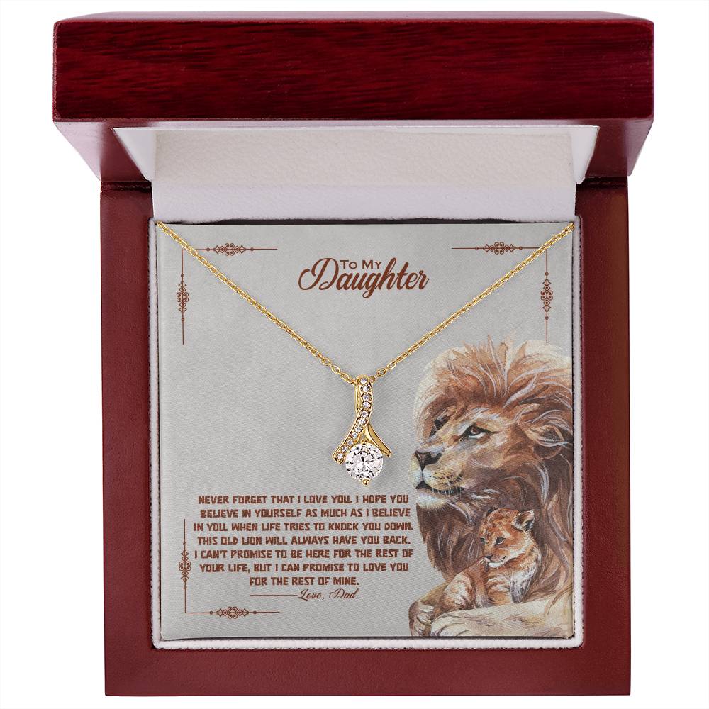 To My Beautiful Daughter, I Promise To Love You For The Rest Of My Life -Alluring Beauty Necklace