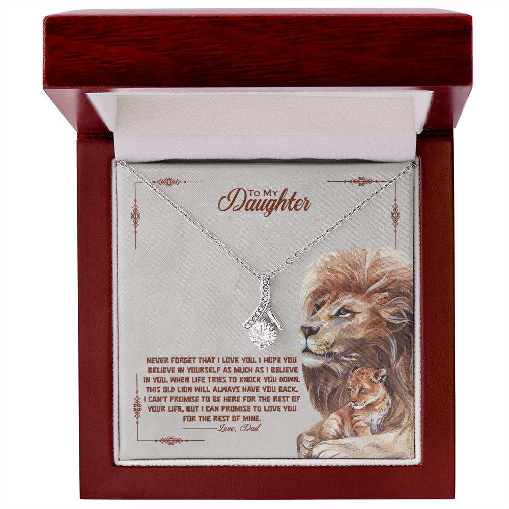 To My Beautiful Daughter, I Promise To Love You For The Rest Of My Life -Alluring Beauty Necklace