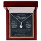 To My Daughter, I Will Always Cary You In My Heart- Alluring Beauty Necklace
