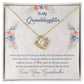 To My Granddaughter, This Old Woman Will Always Have Your Back -Love Knot Necklace