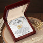 To My Daughter, I'm Always Right Here In Your Heart -Interlocking Hearts Necklace
