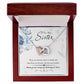 To My Sister, Thank you for Everything-Interlocking Hearts Necklace
