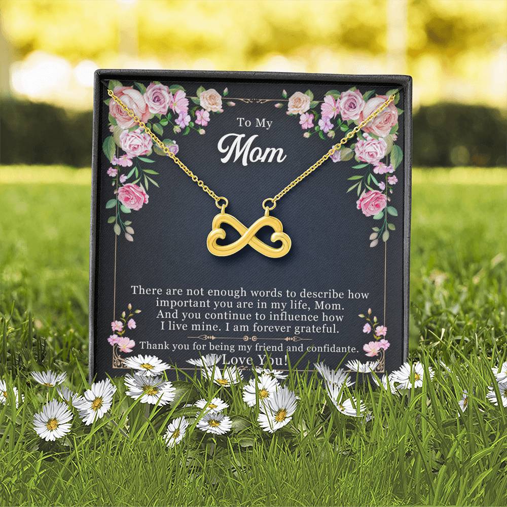 To My Mom, Thank You For Being My Friend-Endless Love Necklace