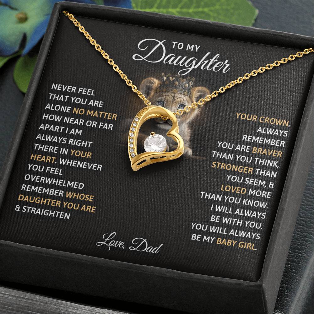 To My Daughter, You Will Always Be My Baby Girl -Forever Love Necklace